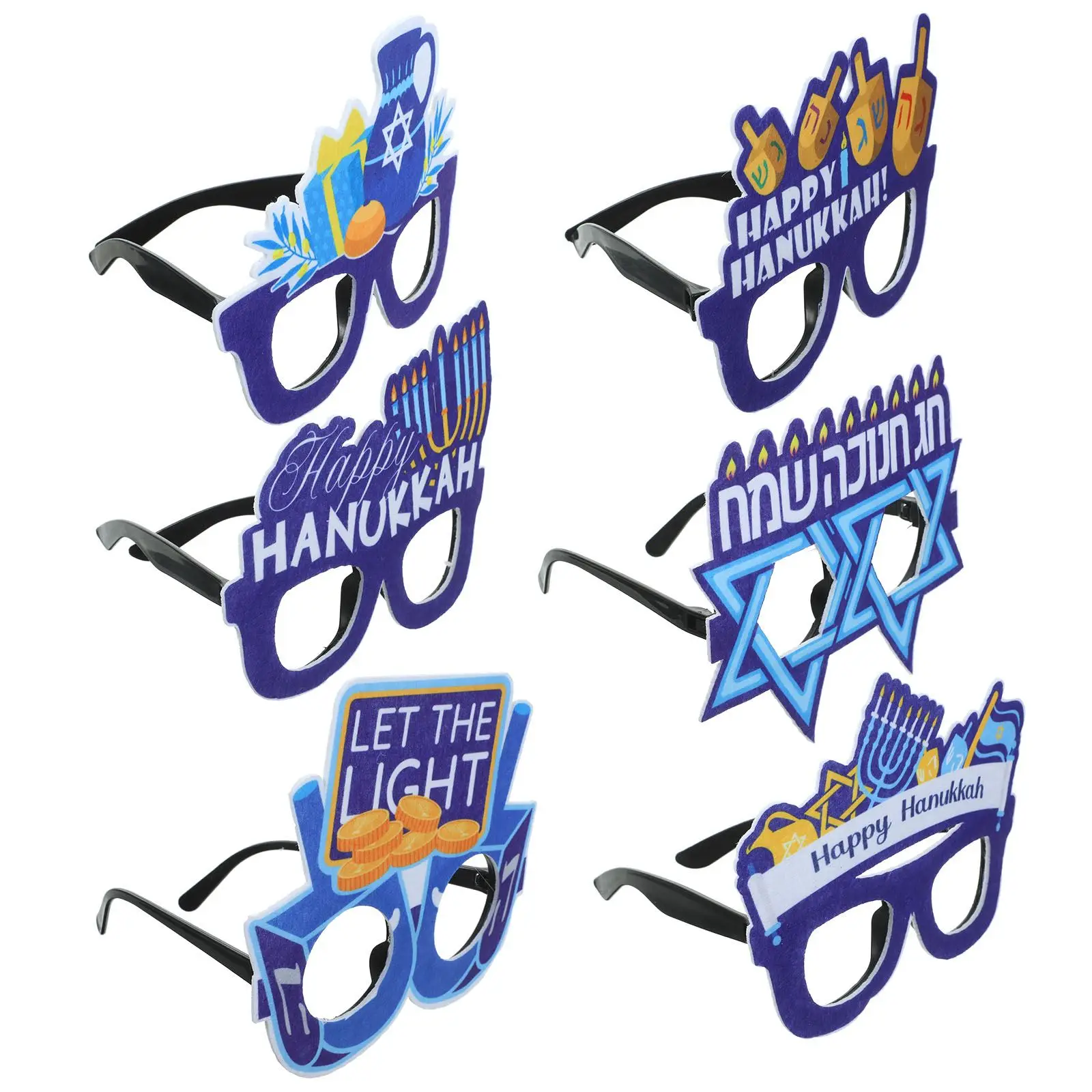

Plastic Decoration Props Hanukkah Party Accessories Eyeglasses Photo Chanukah Funny