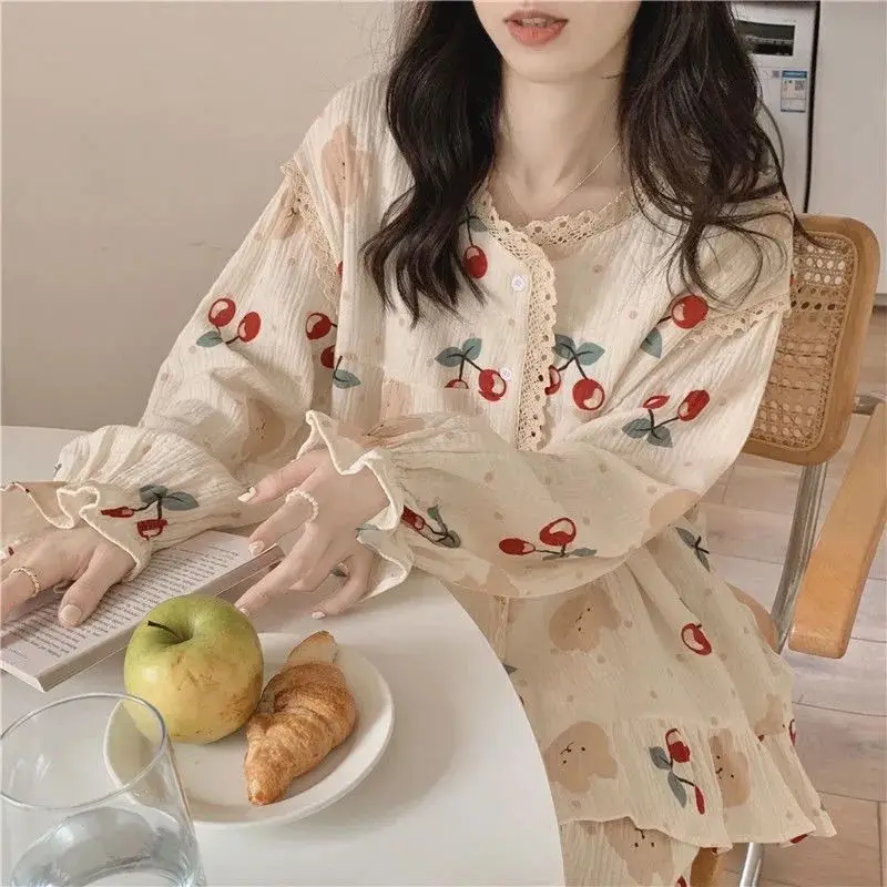 

Пижамный комплект Женский из 2 предметов с длинным рукавом