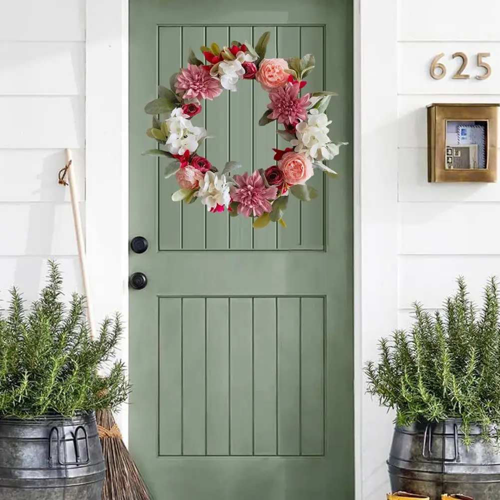 

Front Door Garland Hanging Front Door Wreath Good Fidelity Home Decoration Realistic Realistic Dahlia Peony Garland Decoration