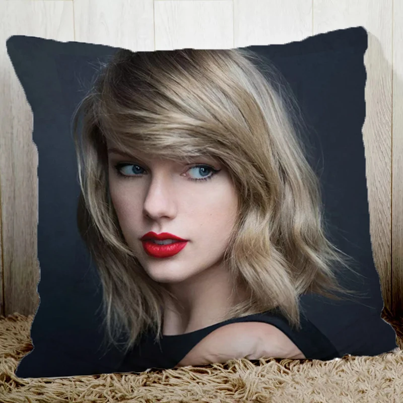 

Sofa Decorative Pillow Cases T-Taylor Swift Cushion Cover 45*45cm Ornamental Pillows for Living Room Short Plush Cushions Covers