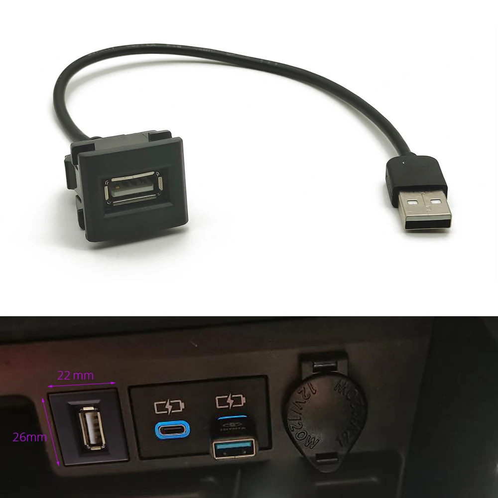 Автомобильный USB-удлинитель разъем интерфейсный адаптер для Toyota Cross ALTIS AURIS CAMRY RAV4