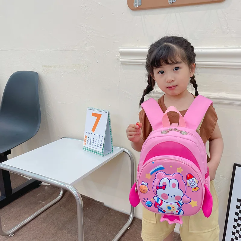 New Anti-lost Children's Cartoon Bunny Korean Version Kindergarten and Primary School Backpack for Girls Travel Backpacks images - 6