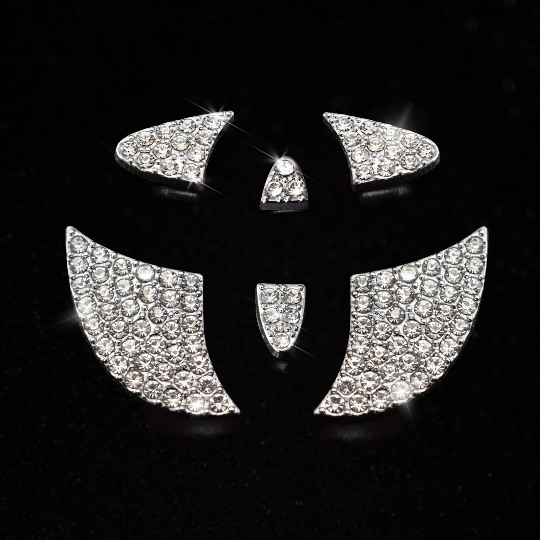 

Car Steering Wheel Crystal Emblem Logo Diamond Sticker Decal Cover Rhinestone For Toyota Hyundai Ford Volvo Interior Accessories