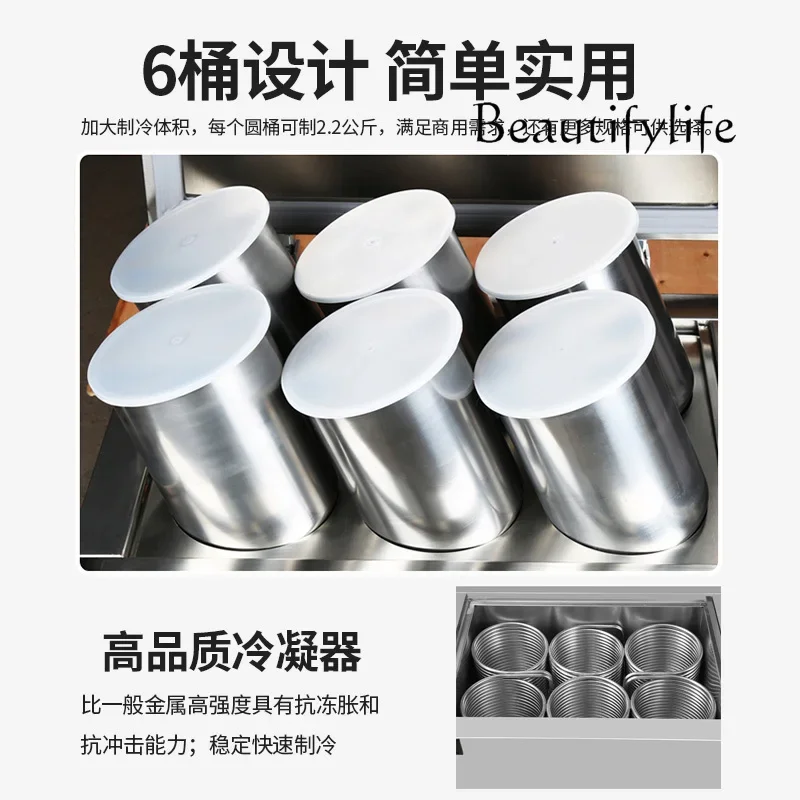 Машина для льда шесть бочек восемь коммерческая ледяная кирпичная машина