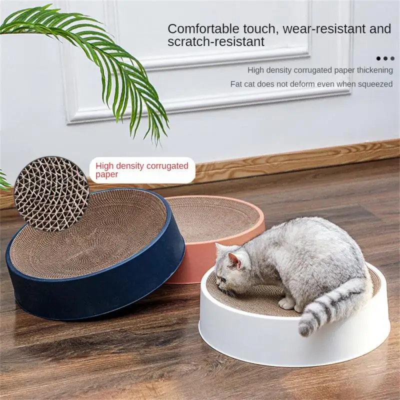 

Creative Bottom Cat Grab Plate Cat Grabbing Board Non-slip Cat Toys Pet Supplies Round
