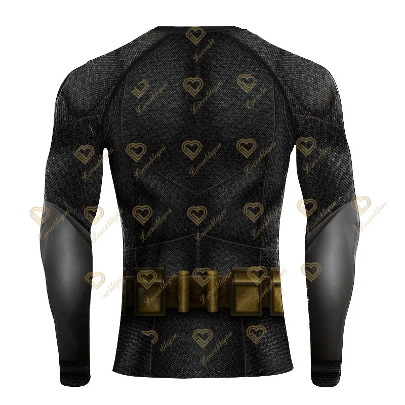Long Sleeve Sport Shirt Unisex Superhero Punisher 3D Compression T Shirt Quick Dry Men's Running T-shirt Gym Fitness Rashgard