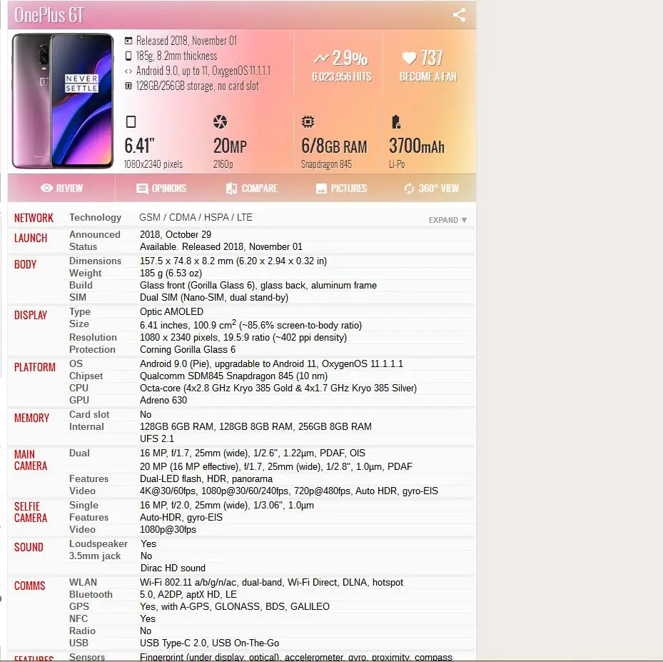 TFT протестированный для OnePlus 6 LCD A6000 A6013 ЖК-дисплей сенсорный экран сенсорная