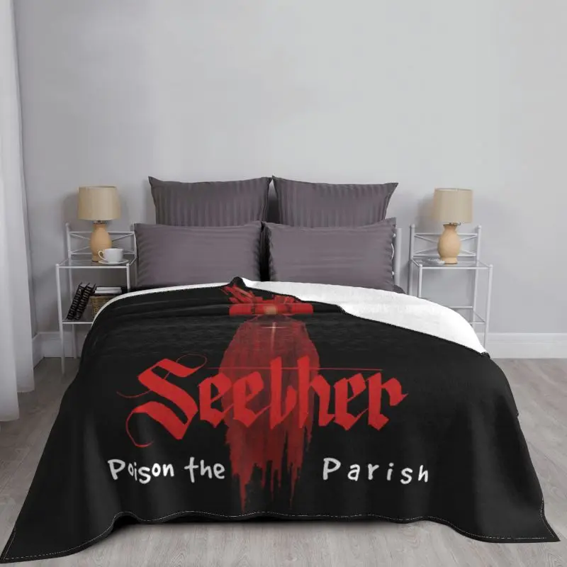 Одеяло с логотипом привода Seether ядовитое теплое комфортное ультрамягкое