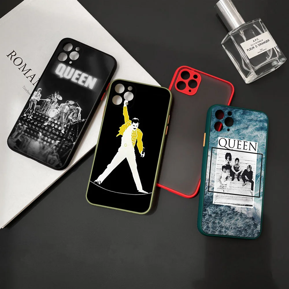 Полупрозрачный чехол для телефона iPhone 16 15 14 7 8 Plus 13 12 11 Pro Max X XR XS SE Mini Freddie Mercury Queen Band