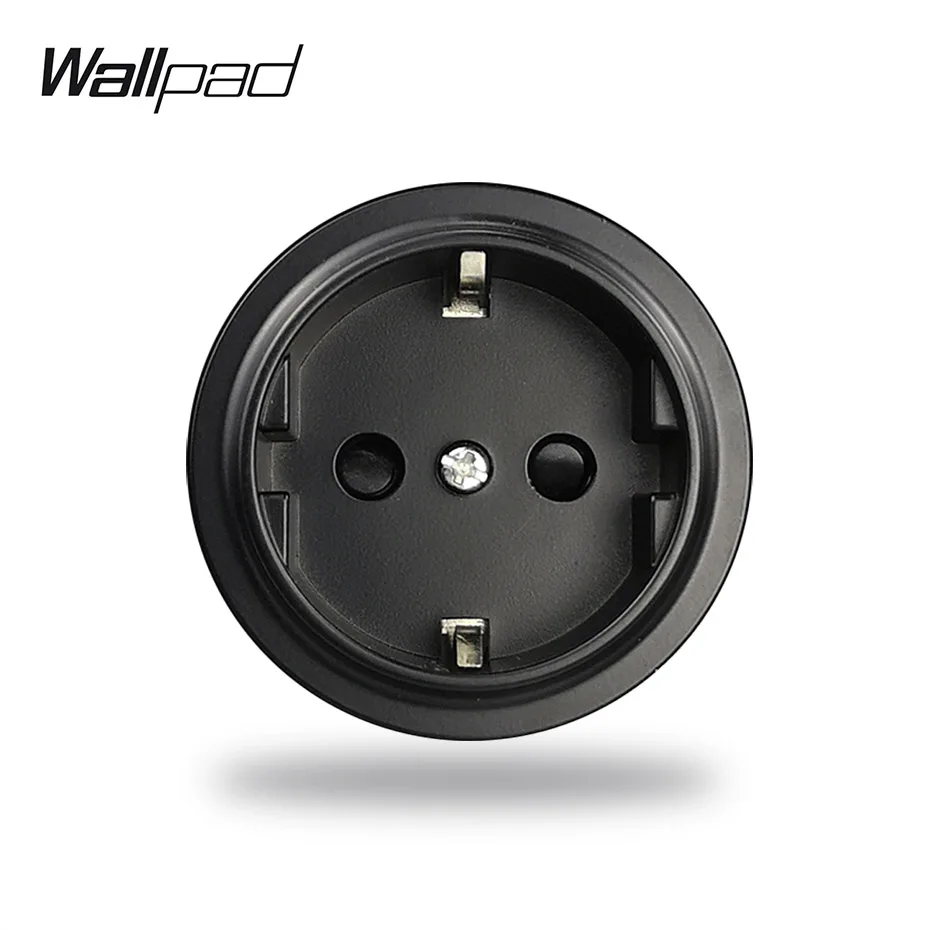 

Wallpad электрическая розетка L6 черная/белая