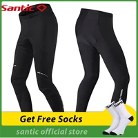 santic men winter cycling pants pro fit coolmax 4d pad shockproof fleecekeep warm anti pilling cycling long pants wm8c04105