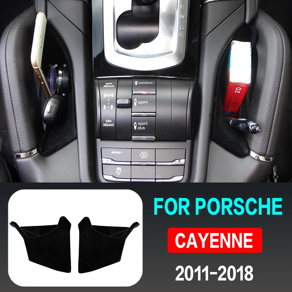 

2Pcs Car Seat Crevice Storage Box Bag Center Console Interior Accessories For Porsche Cayenne 2011 2012 2014 2015 2016 2017 2018