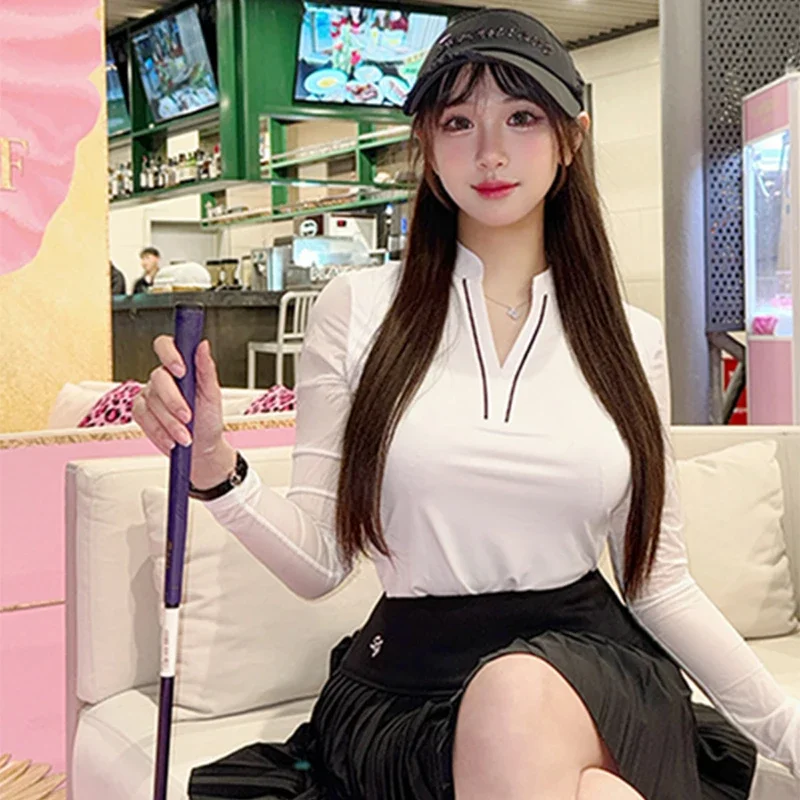 SG женские охлаждающие футболки для гольфа из ледяного шелка летние тонкие