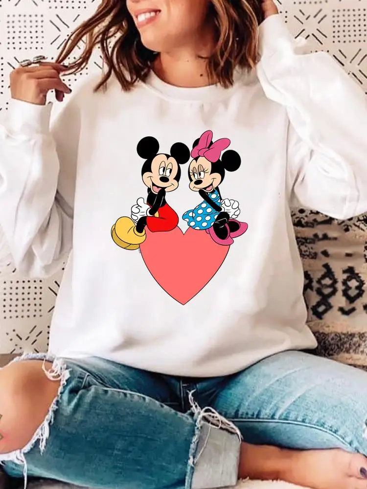 

Pullovers Cartoon Mickey Mouse Holiday Graphic Sweatshirt Disney Lovely Sweet Fashion Print Women Casual Autumn Spring Female