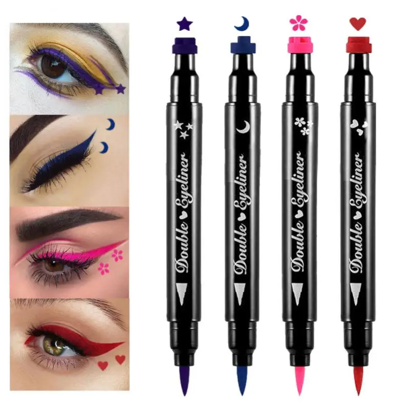 

Liquid Eyeliner Pencil Cosmetics Long-lasting Versatile Easy-to-use Precise Application 2-in-1 Eyeliner Stamp Double Head Makeup