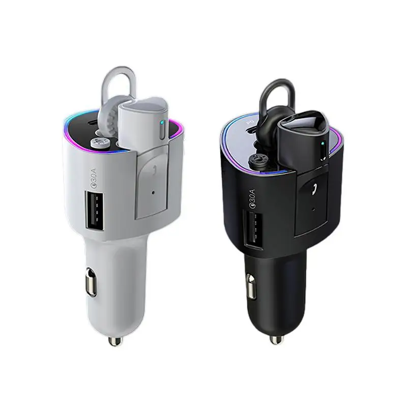 

2 In 1 Car Charger Fast Charging USB And USB C Car Adapter With Mini USB Socket Safe And Compact Phone Charger For Car