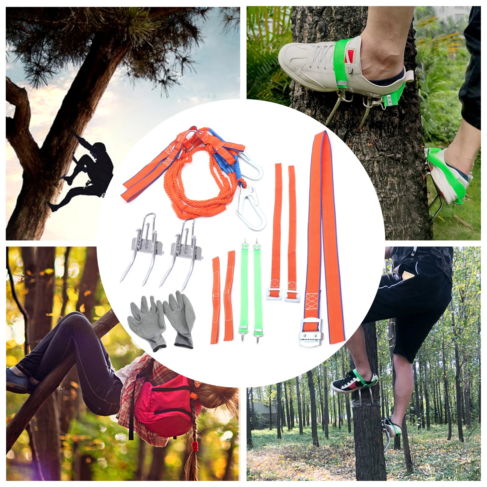 

Forest Crampons Climbing Aid Tree Crampons Anti-slip Climbing Tools with Thickened Pedal