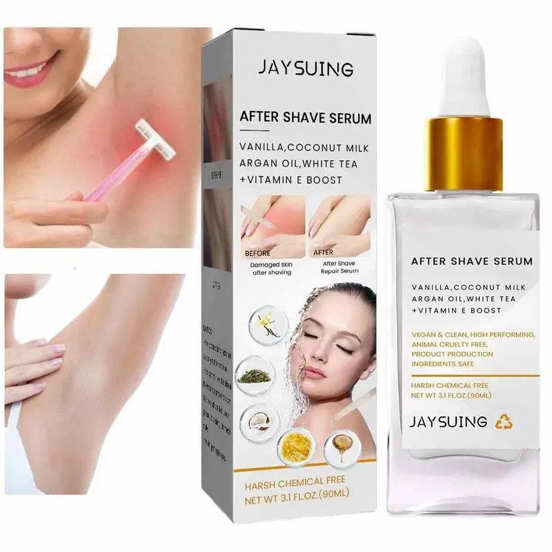 

After Shave Serum 90ml Razor Bumps Removal Solution Reduce Redness Ingrown Hair PFB After Shave Repair Dark Spot Skin Care Serum