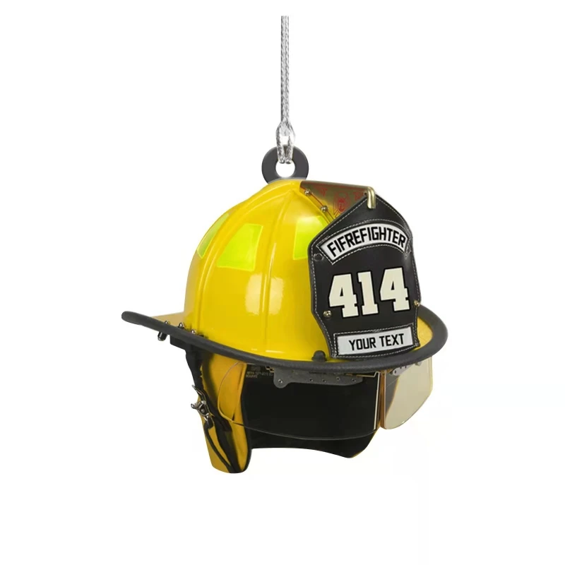 

for Creative Firefighter Decoration Acrylic Fireman Helmet Style Pendant School Rewards for IDEAL Gifts for Men Boys