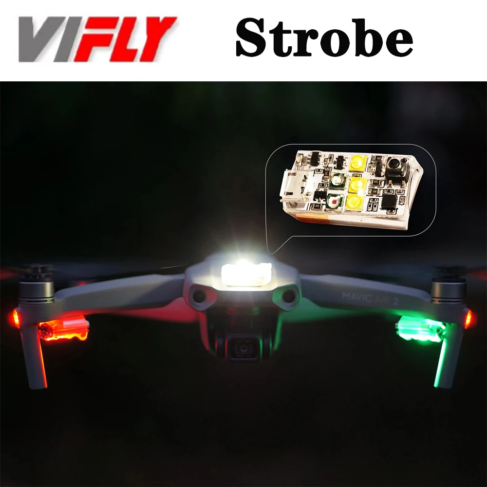 

VIFLY Drone Strobe Light Anti Collision Light for FAA Drone Night Flying Fits DJI Mavic Mini 2 Air 2S Phantom Inspire