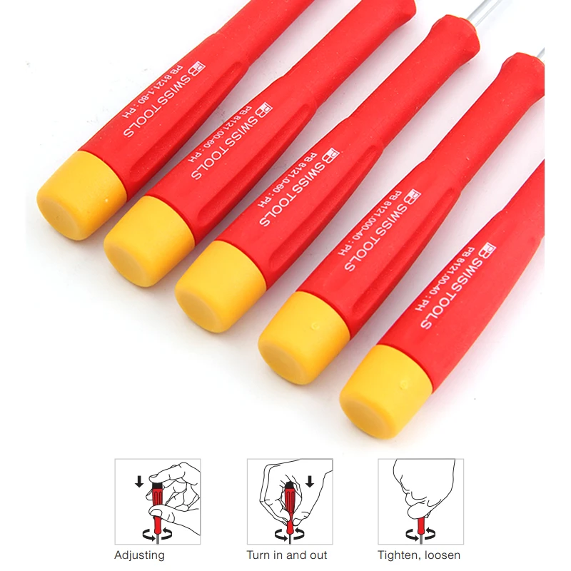 PB SWISS TOOLS Электронная прецизионная крестовая отвертка с безопасной рассеивающей