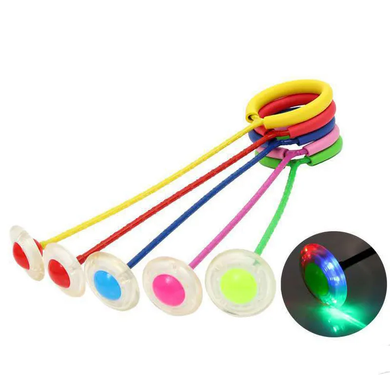 Flash Jumping Foot Force Ball Kids Outdoor Fun Sports Toy LED Children Jumping Force Reaction Training Ball Child-parent Games