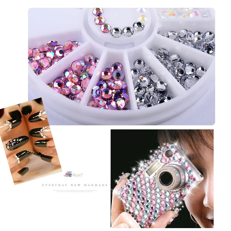 

3D Bead Pearl Crystal Glitter Round Rhinestone Nail Jewelry DIY Manicure Accessories Decoration Polish Manicure Nail Art Tools