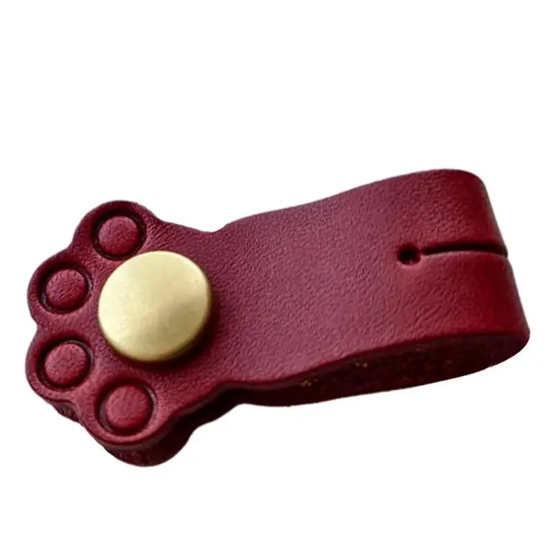 

Leather Cable Straps Cable Ties Cute Cartoon Animal Wire Ties Reusable Fixing Cat Wrap Buckle Portable Leather Earphone Cord