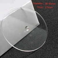 swiss coating poly water anti scratch wear resistant flat sheet 38mm 45mm%ef%bc%89thick 2 5mm watch glass plus hard lens accessories