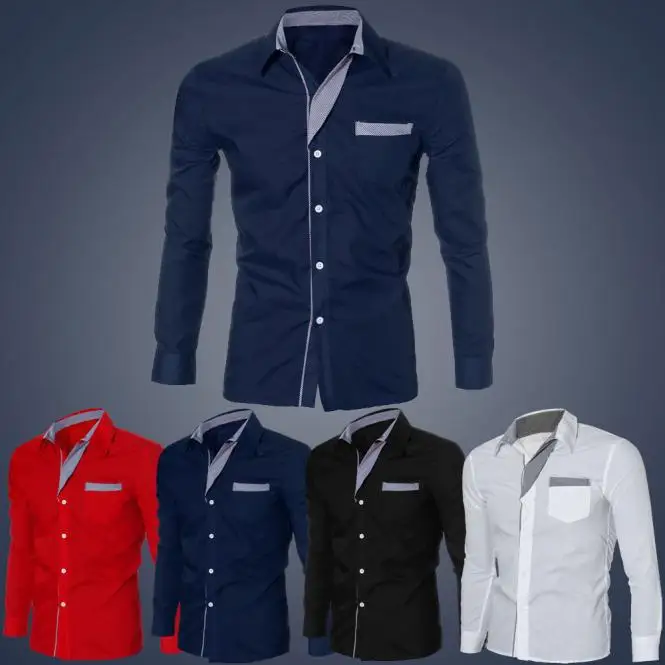 

Fashion Mens Luxury Long Sleeve Casual Slim Fit Stylish Dress Shirts Men Leotard