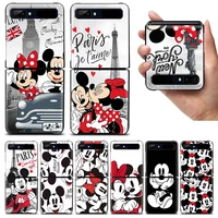 mickey minnie in new york shockproof cover for samsung galaxy z flip 3 5g hard black phone case segmented protect coque capa