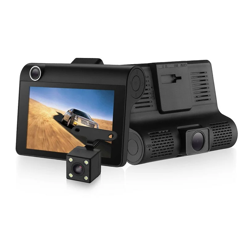 

4inch Car Dual Lens Dash Cam Front G-sensor Rear 1080P HD Video Recorder Camera DVR Car Styling Interior Accessories Parking Cam
