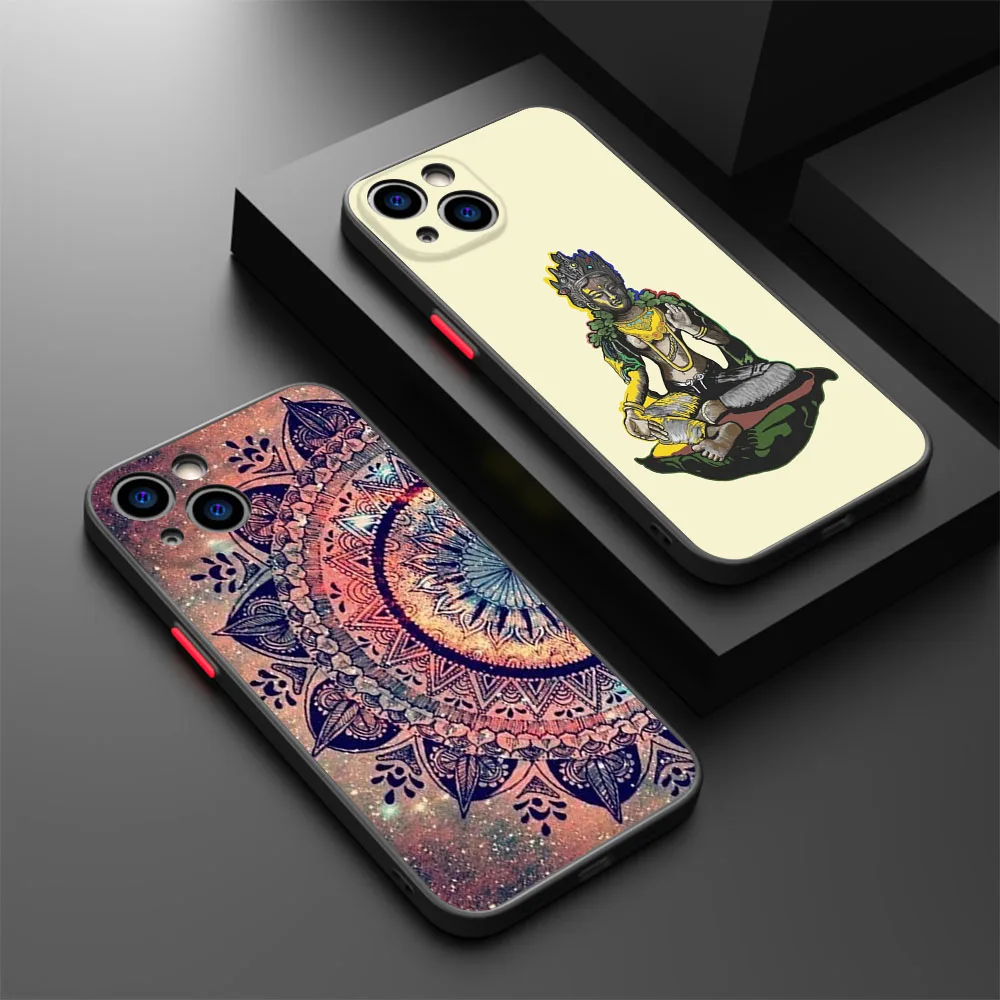 Чехол для телефона iPhone 15 Pro XS Max 14 7 8 6 6s Plus SE 11 12 13 Mini X XR абстрактный цвет Будда