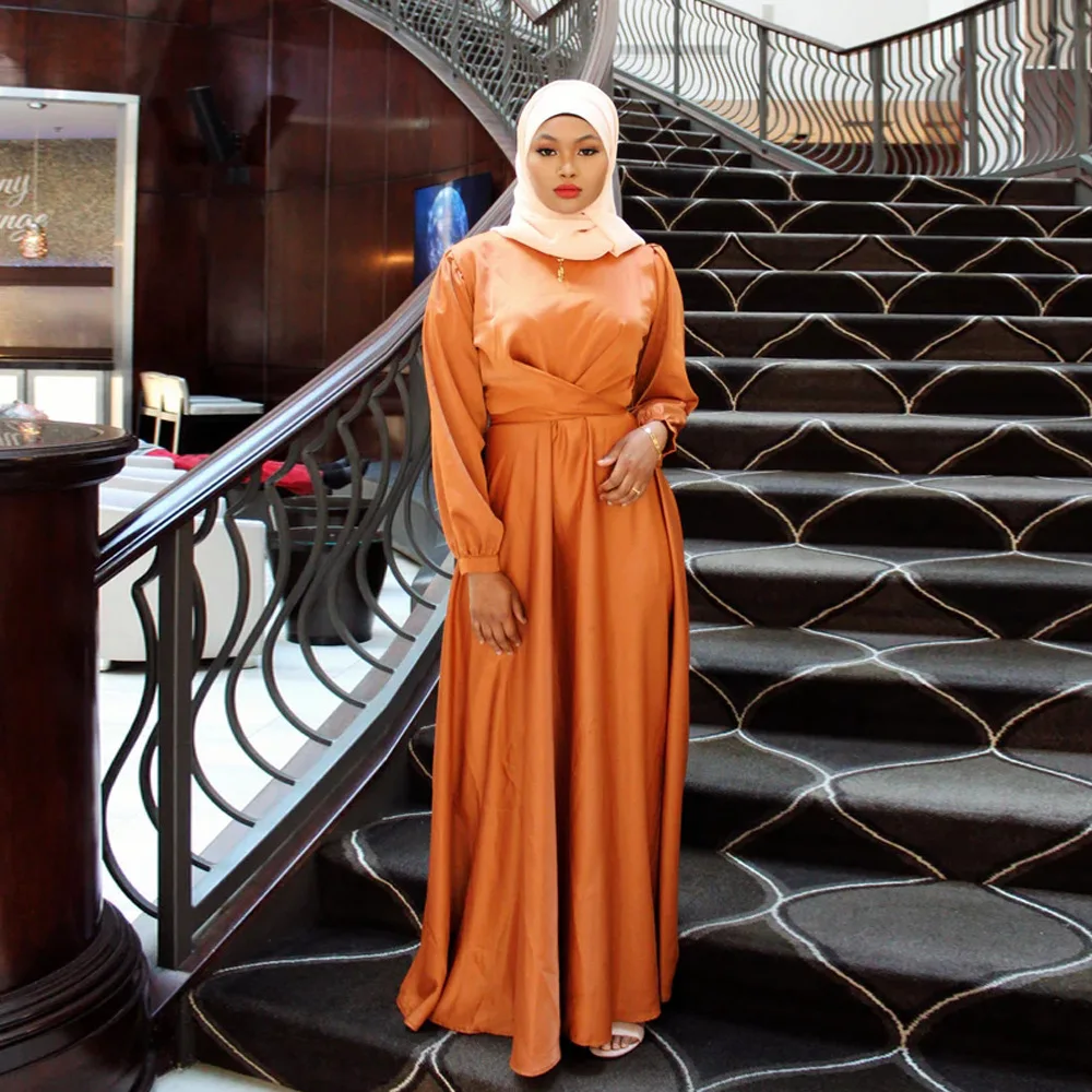 Средневосточный однотонный халат и платье до щиколотки в стиле Саудовской