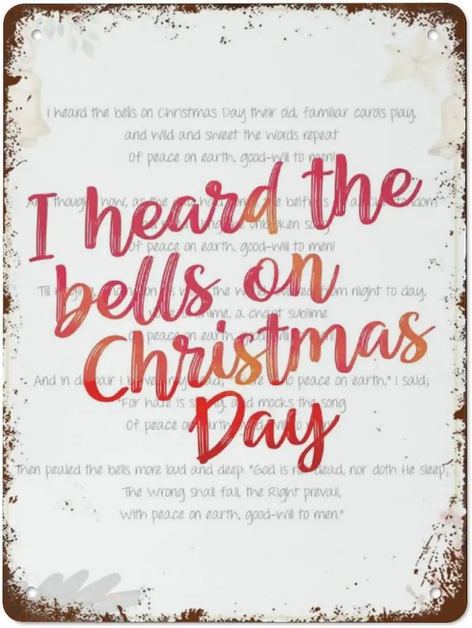 Ретро Я слышал колокольчики на Рождество Гимна Тексты песен Металлическая