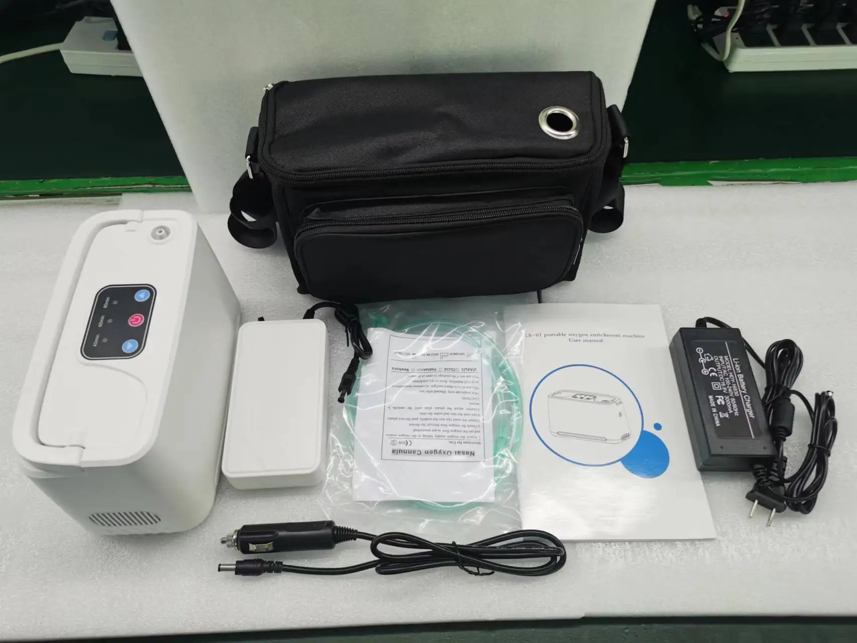 AC100V-240V /DC12V-16.8V кислородный концентратор 3 л/мин 32 Вт перезаряжаемый генератор кислорода для дома и автомобиля с аккумулятором