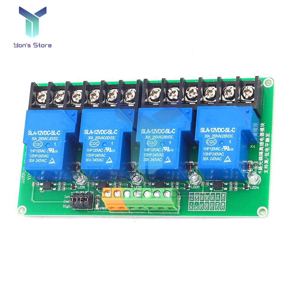 

5V 12V 24V Relay Module With Optocoupler Relay 4/1Way Relay Module For Smart Home Arduino PLC Automation Equipment Control 30A