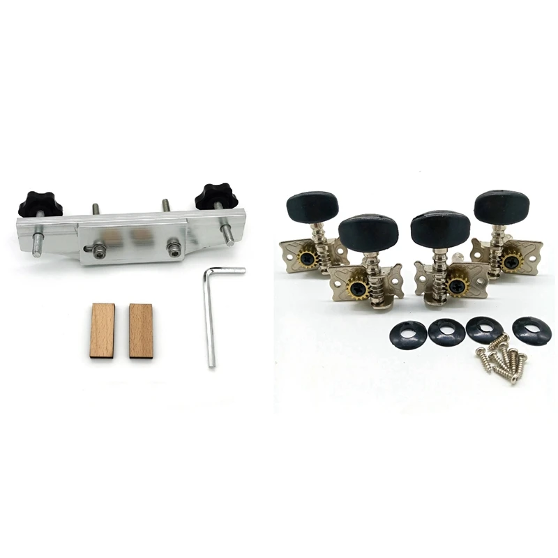 

1 комплект колышки для тюнинга, тюнеры, машинные головки 2R 2L & 1X, металлический зажим для моста гитары, инструмент для склеивания моста гитары...