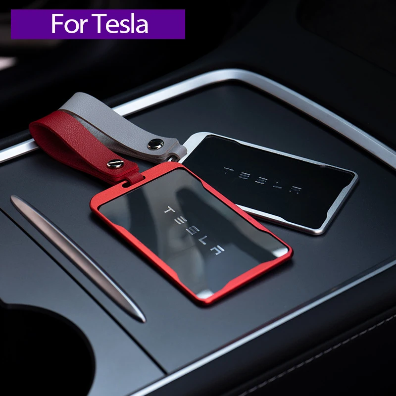 

Держатель для ключей Tesla Model 3 Y из алюминиевого сплава, защитная обложка для автомобильных ключей, брелок для карт, зажим для сумки, аксессуар...