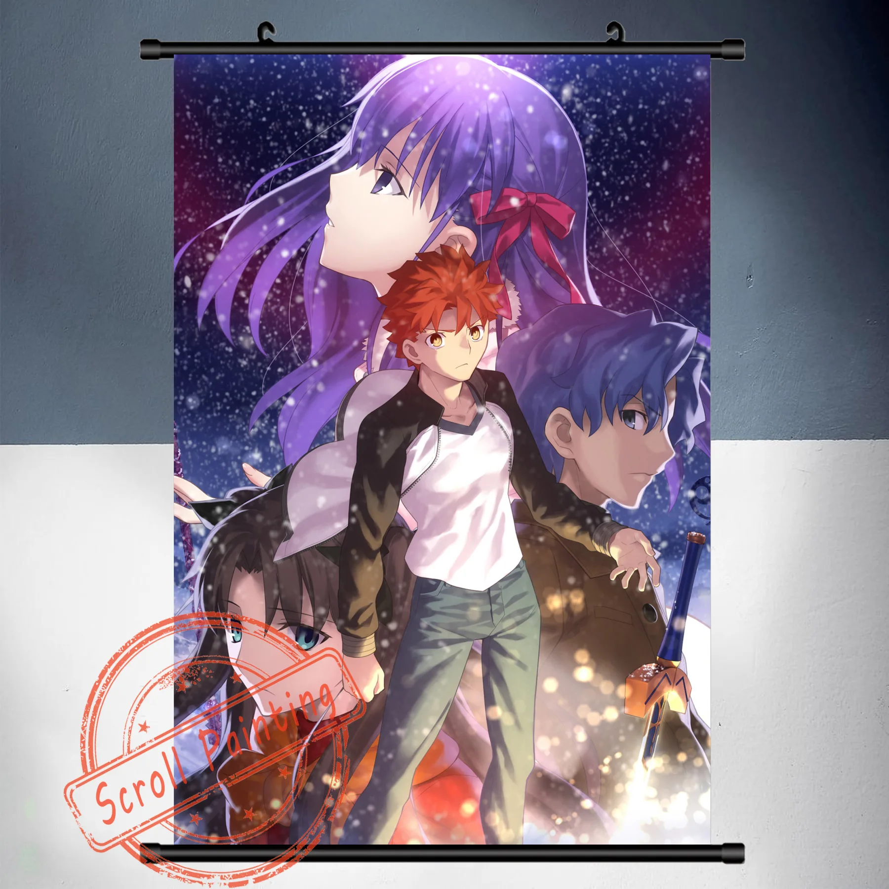 Аниме Манга Fate stay night HD печать картина Свиток украшение для дома подвесной постер