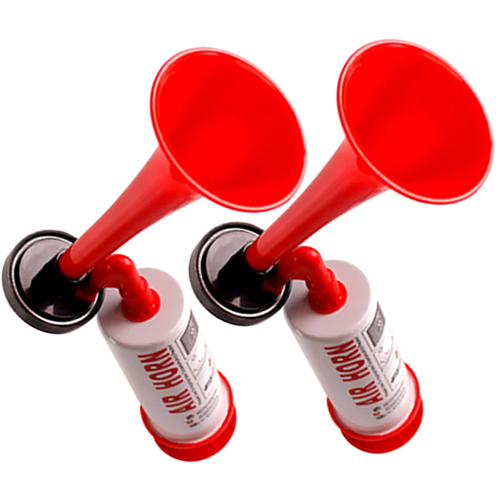 

2 Pcs Handheld Air Horn Pump Large Portable Speaker Fans Cheering Sports Meeting Horns Warning Football Event Boating