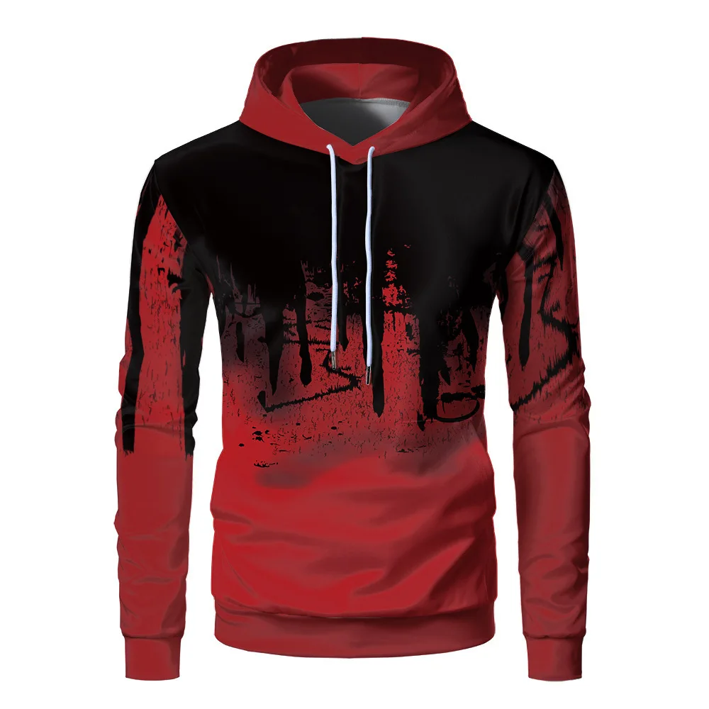 

Men's Patchwork Hoodies Sweatshirt Hooded Clothing Autumn Winter Fleece Warm Hoodie Men Casual Oversized Sweatshirt Streetwear