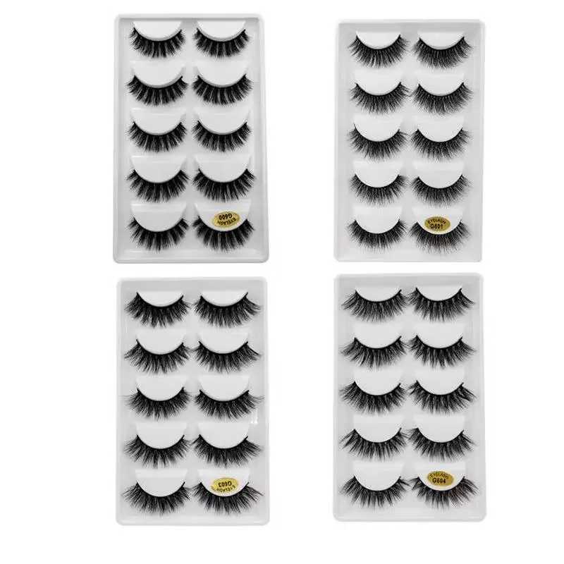 

DOCOCER Mink natural eyelashes long 3d eyelashes 1 false eyelashes 1cm-1.5cm 3d extended cilia 100 Pair