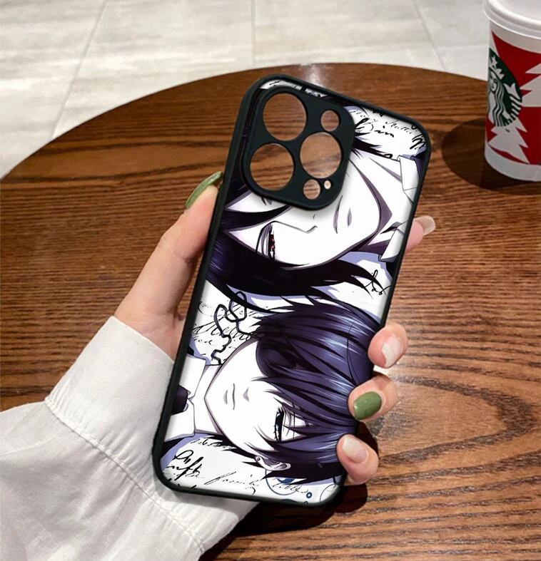 Черный Батлер Kuroshitsuji Защитный Объектив мягкий чехол для телефона iPhone 15 14 Plus 13 12 11 X
