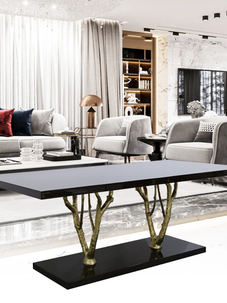 

Высококачественный индивидуальный стол из твердой древесины в скандинавском стиле, роскошный простой итальянский высококачественный кофейный столик для коттеджа, отеля