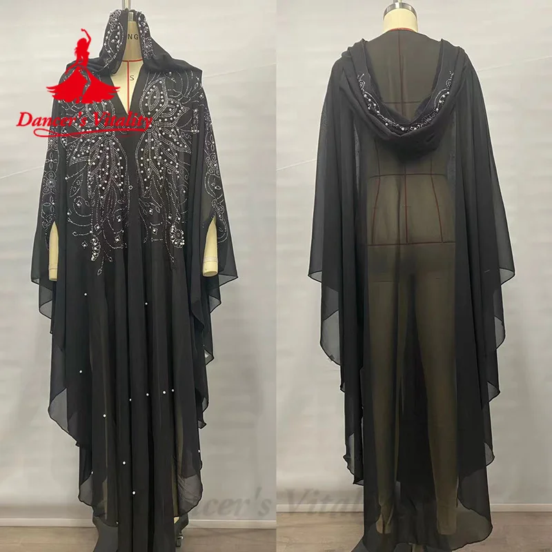 Халаты для выступлений BellyDance изысканный жемчужный шифоновый халат с