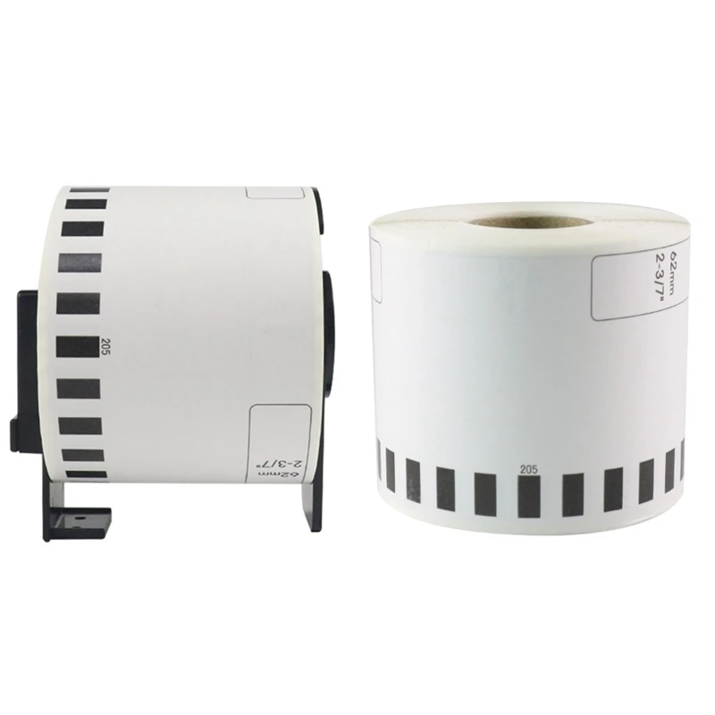 

1Set Refill Rolls Compatible DK-22205 62Mmx30.48M Label Continuous Compatible For Brother Label Printer White Paper