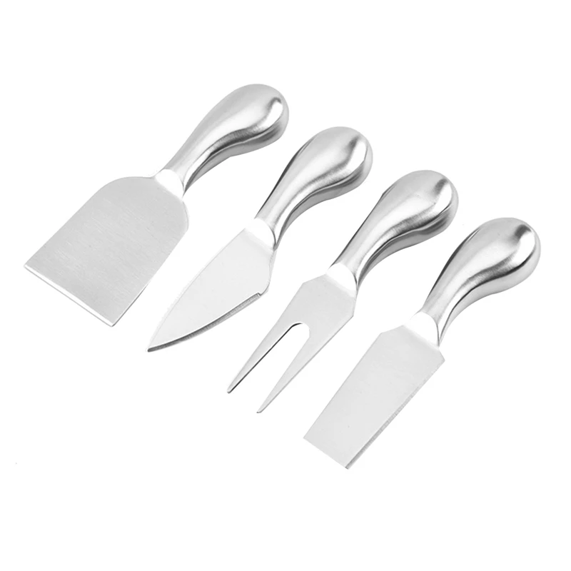 

4 Pcs Cheese Knives Set,Stainless Steel Cheese Slicer Cutter For Charcuterie Board Accessories Kitchen Baking Tools