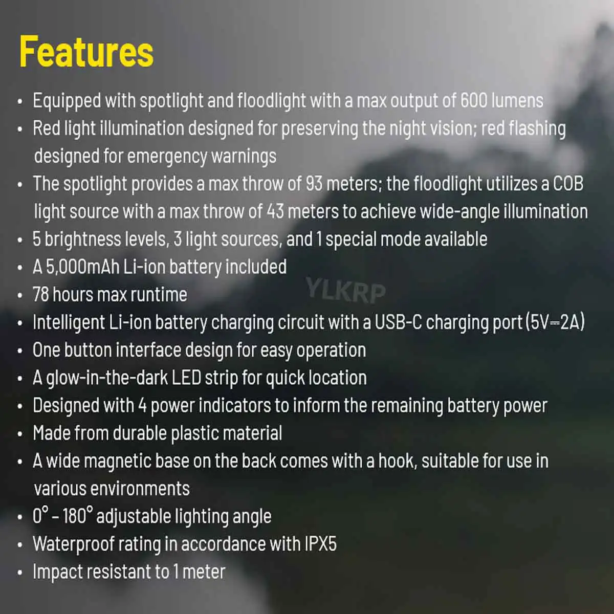 Многофункциональный инструмент NITECORE NWL20 600 люмен