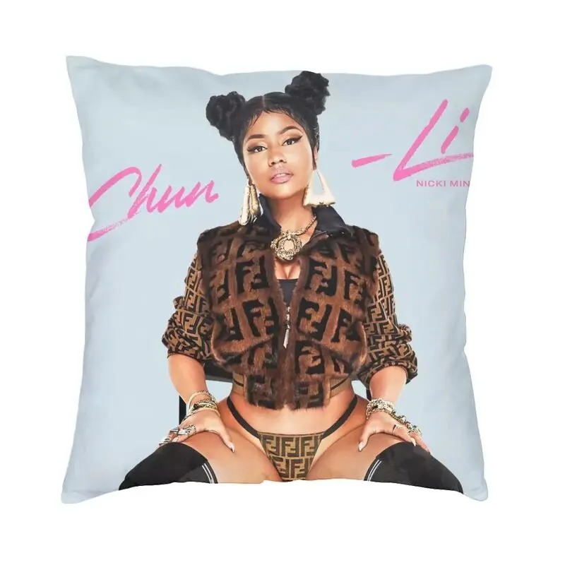 

Nicki Minaj Square Pillow Cover Home Decorative Music Rapper Cushion Cover Throw Pillow for Car Double-sided Printing